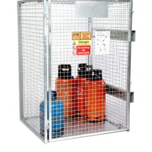 Folding Gas Cage with Forklift Skids