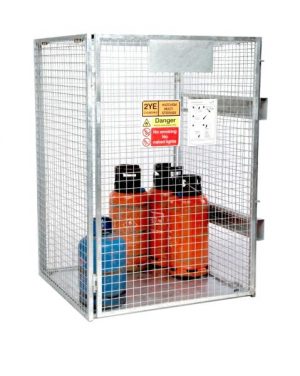 Folding Gas Cage with Forklift Skids