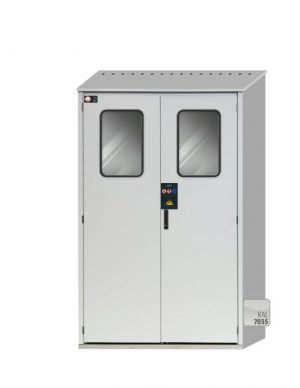 Outdoor Secure Gas Cabinet - 5 x 50L <br> H2149 x W1336 x D400mm <br/> - Image 2