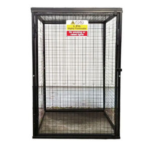 Galvanised gas cylinder / defender cage without base Depth mm 1200, Height mm 1800, Width mm 1200
